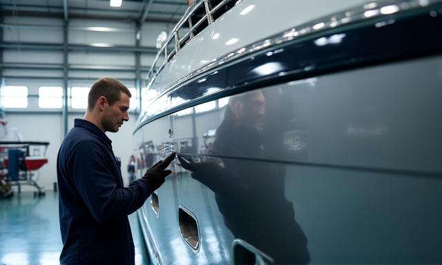 Manutenzione tecnica di uno scafo in cantiere