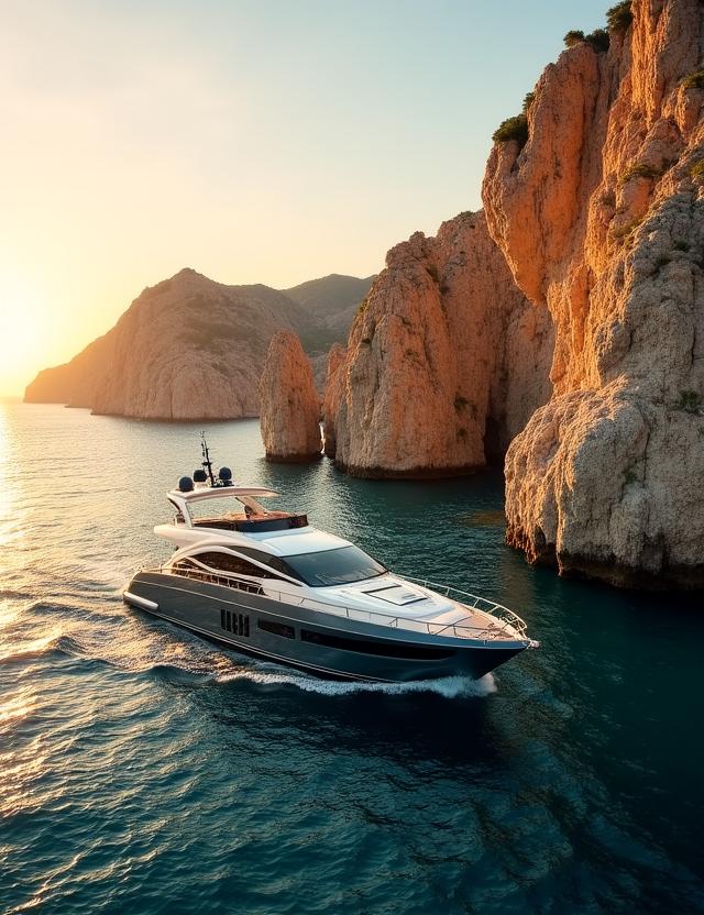 Yacht di lusso in Costa Smeralda, Sardegna